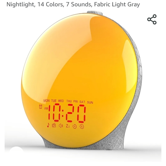 New in box JALL Smart Wake up Light Alarm Clock - Picture 5 of 12